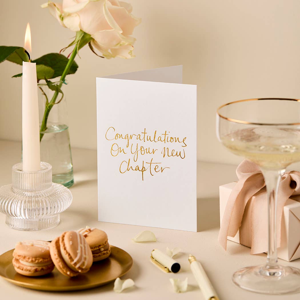 CONGRATULATIONS ON YOUR NEW CHAPTER (WHITE) | CARD BY GABRIELLE & CELINE - OTHERLETTERS