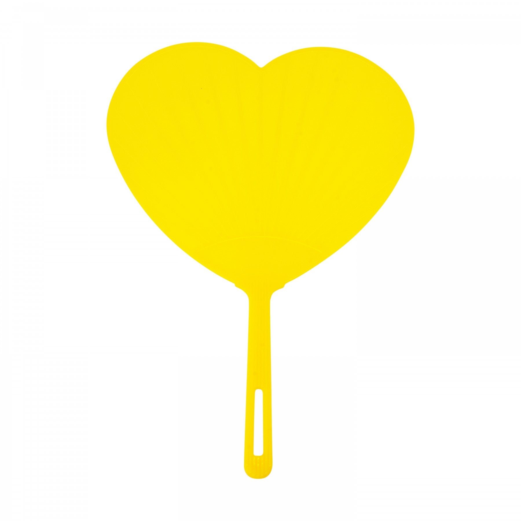 YELLOW HEART SHAPED FAN