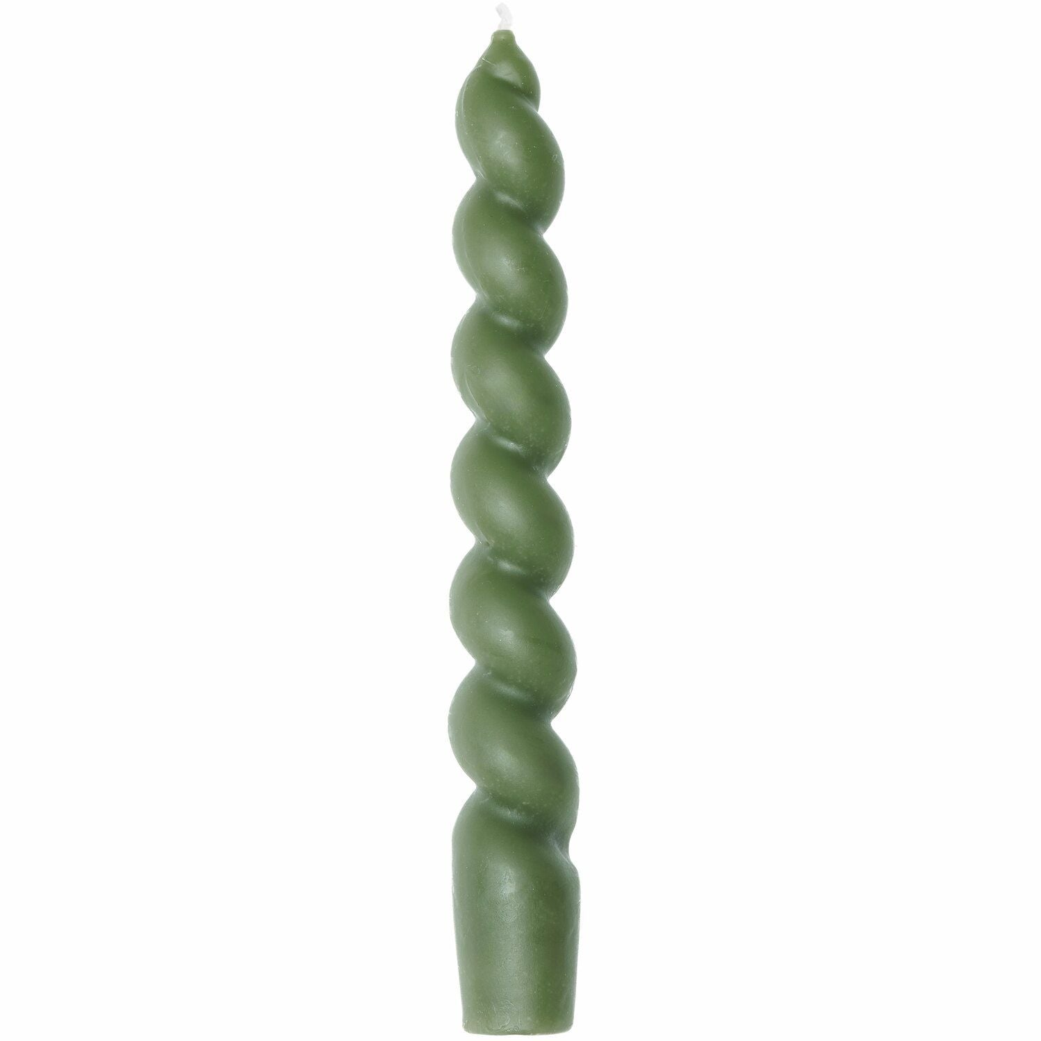 SHORT SPIRAL CANDLE | MOSS GREEN - OTHERLETTERS