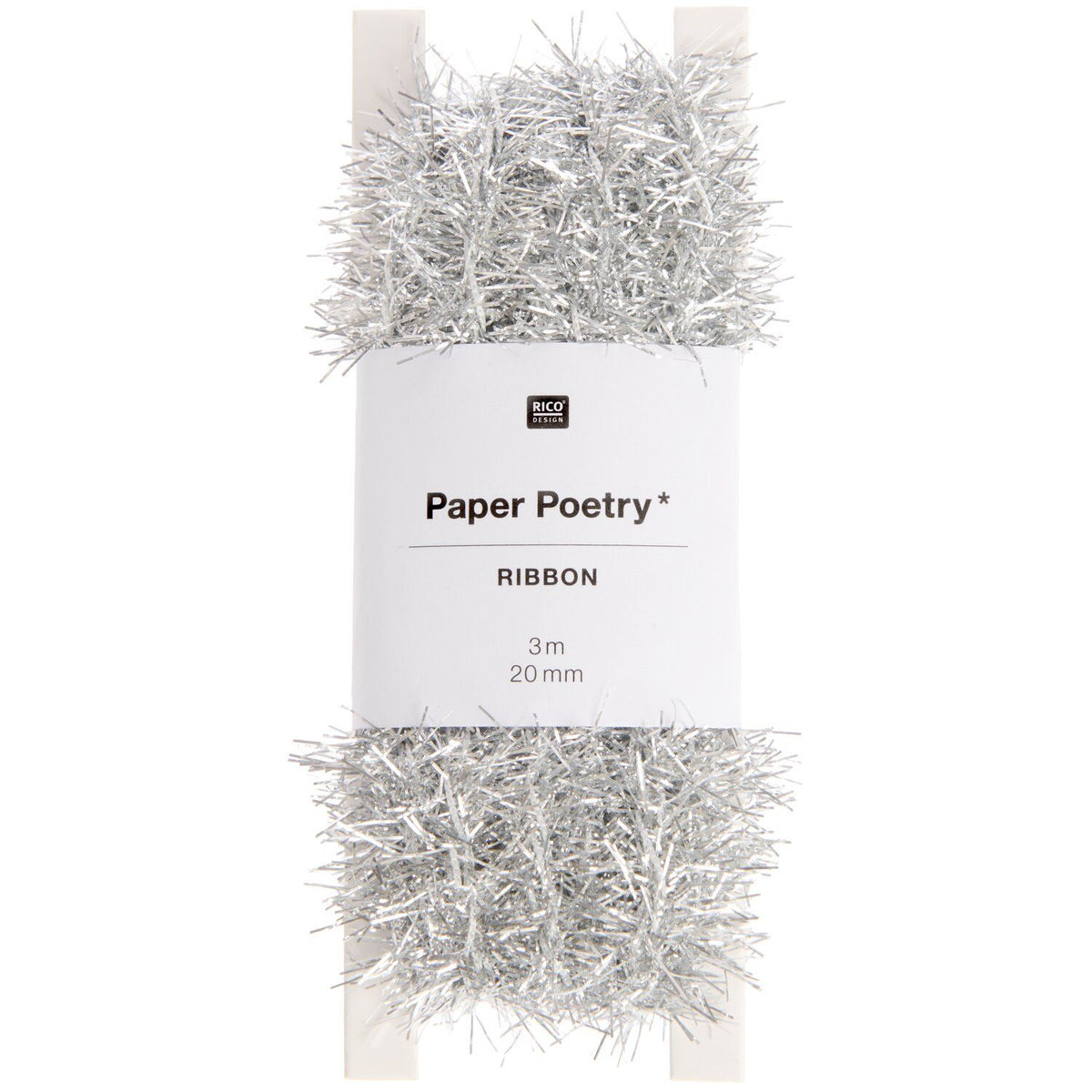 SILVER TINSEL RIBBON