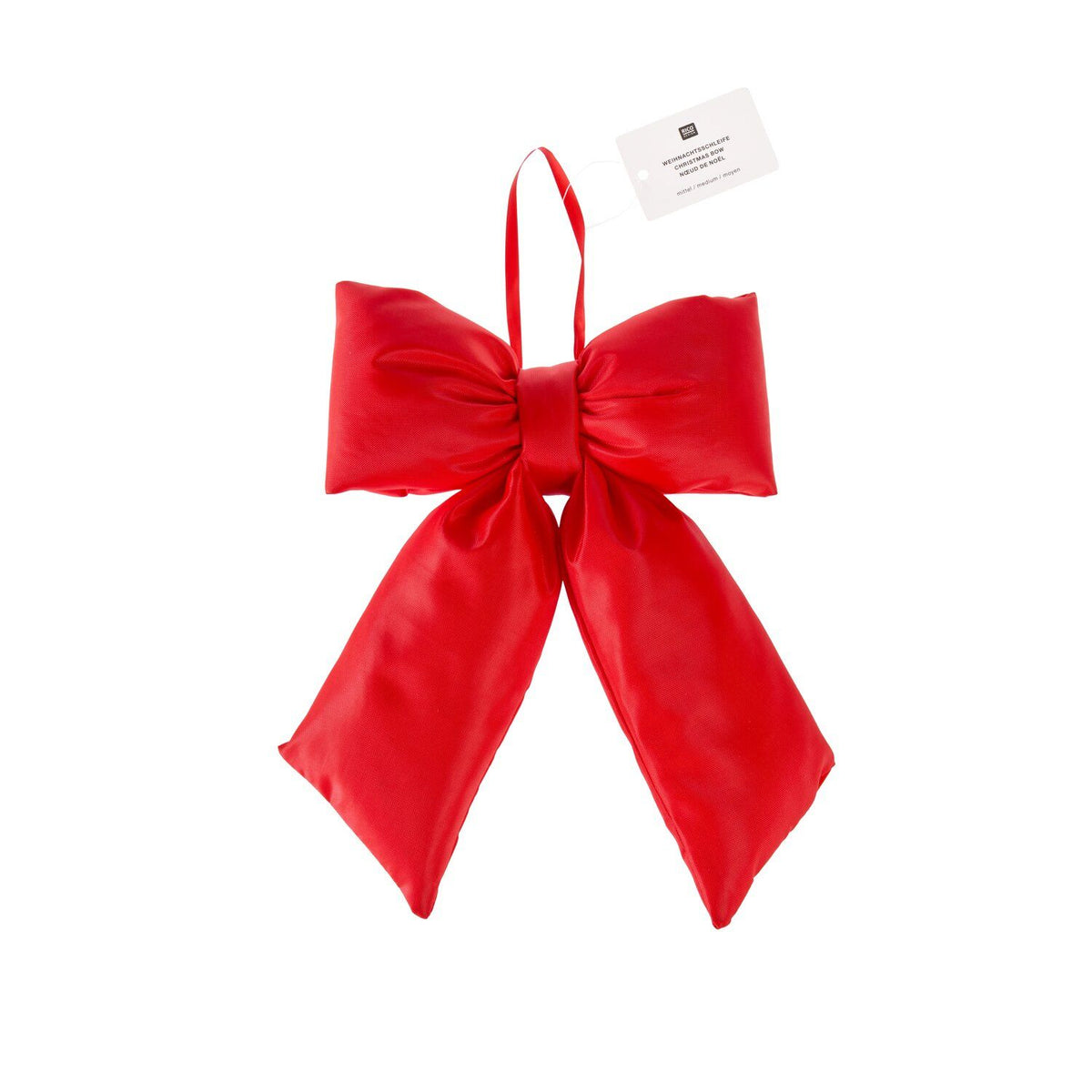 MATTE RED PUFFY BOW | LARGE