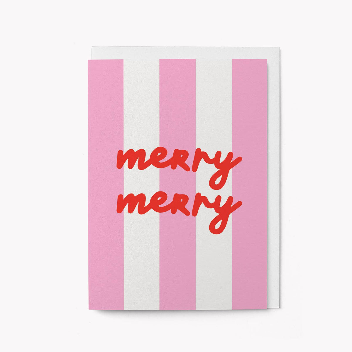 Christmas card reading Merry merry, by Graphic Factory