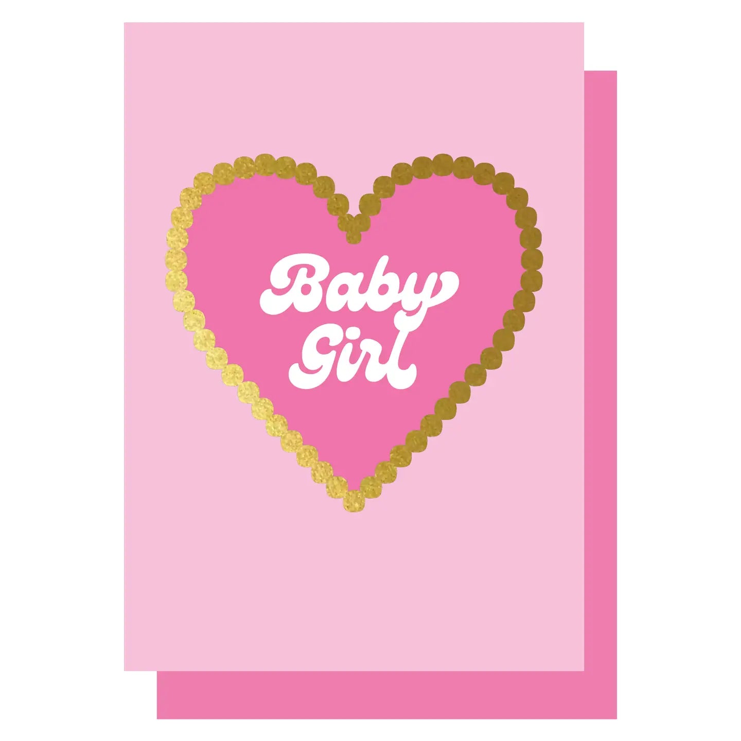 PINK BABY GIRL HEART | CARD BY LUCKY INK - OTHERLETTERS