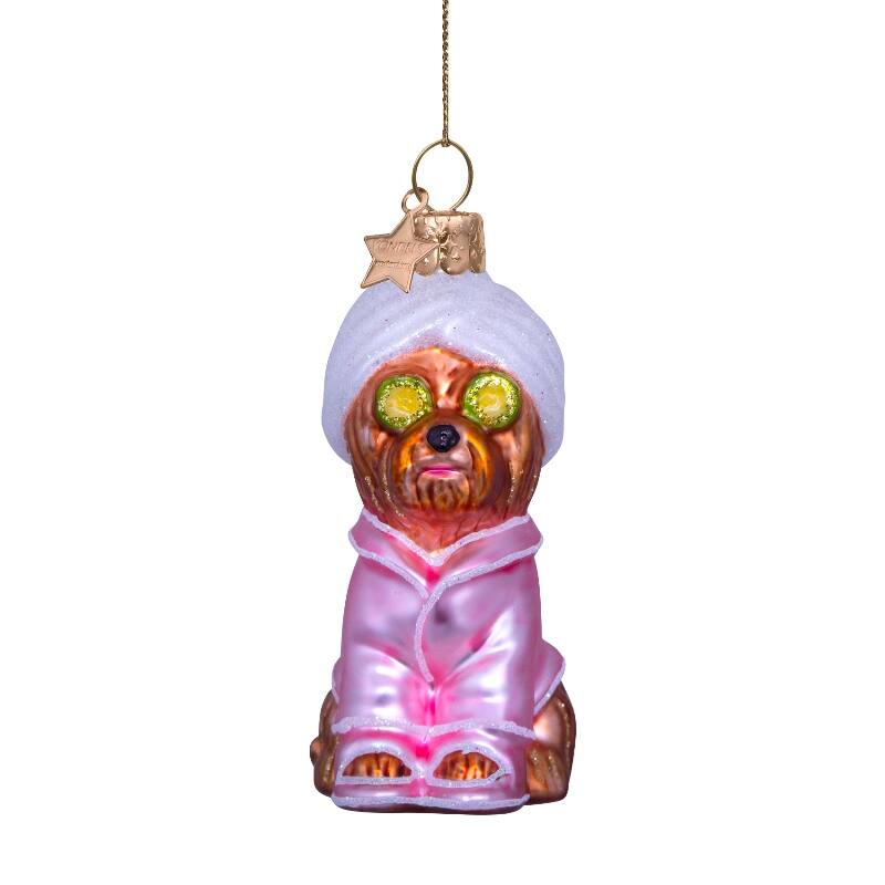SELF CARE DOG GLASS TREE DECORATION - OTHERLETTERS