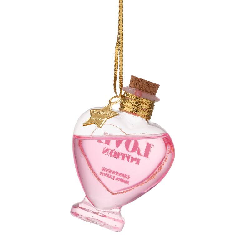 LOVE POTION GLASS TREE DECORATION - OTHERLETTERS