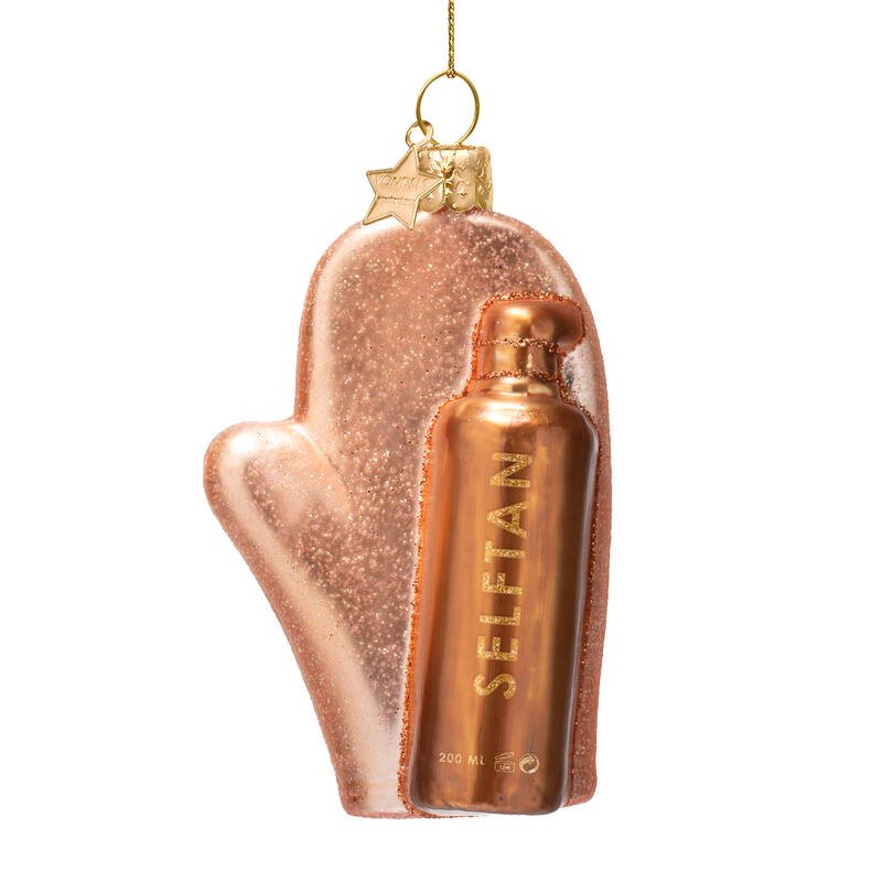 TANNING MITT GLASS TREE DECORATION - OTHERLETTERS