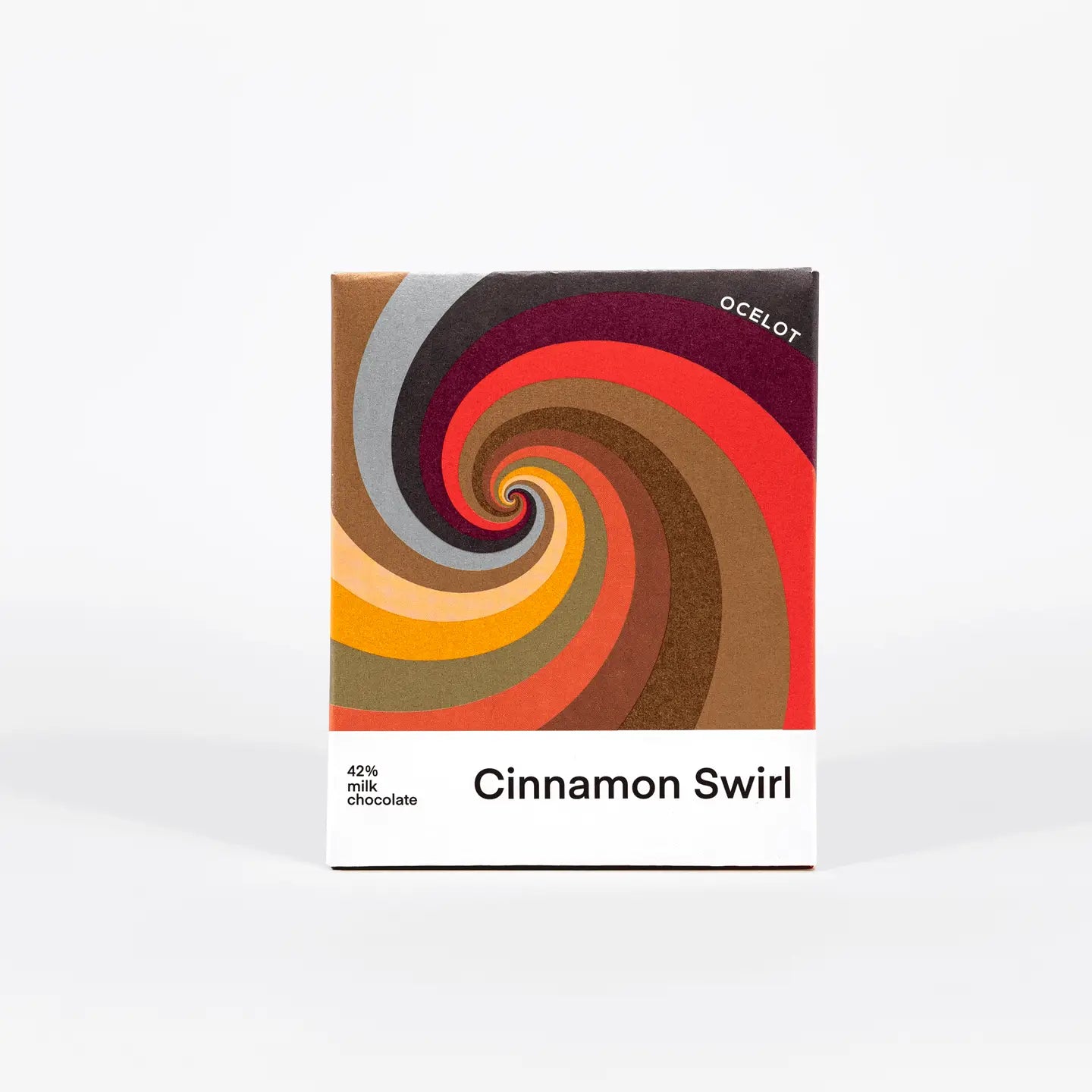 CINNAMON SWIRL - 42% MILK CHOCOLATE & CINNAMON BUN BAR, 70G - OTHERLETTERS