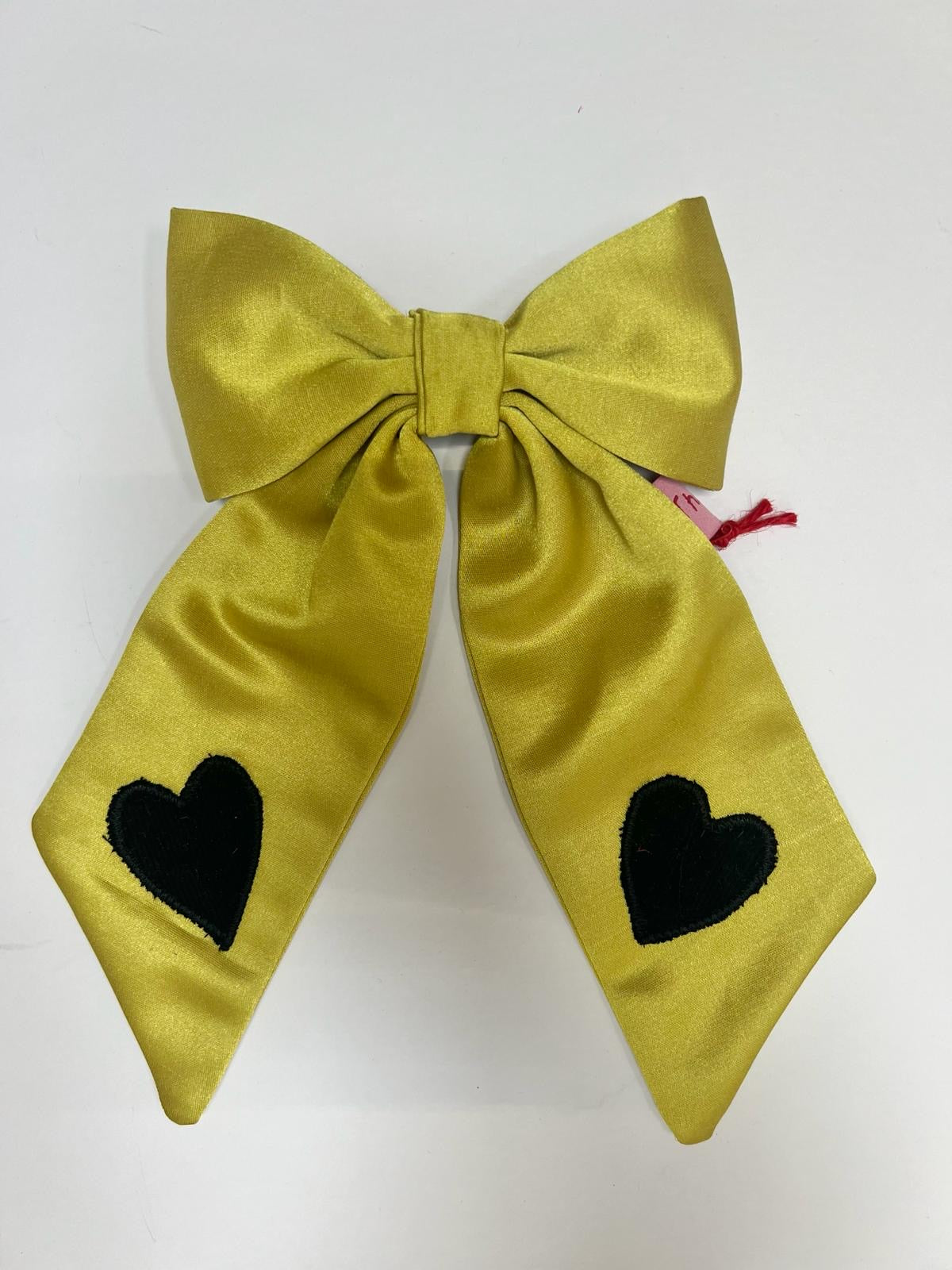 WINNIE HAIR BOW (LIME WITH BLACK HEART) | BY THE GIRLS BOWS