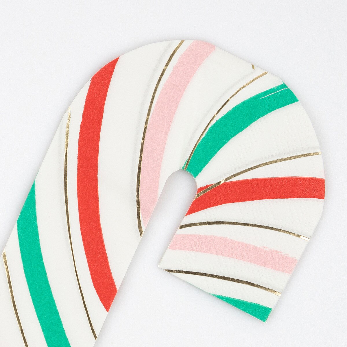Candy cane napkins for festive meals or cocktails