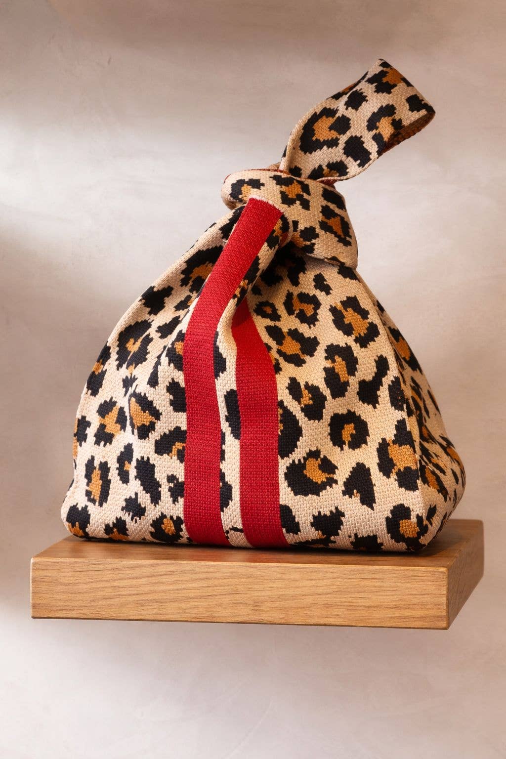 LEOPARD PRINT KNITTED BAG | MEDIUM