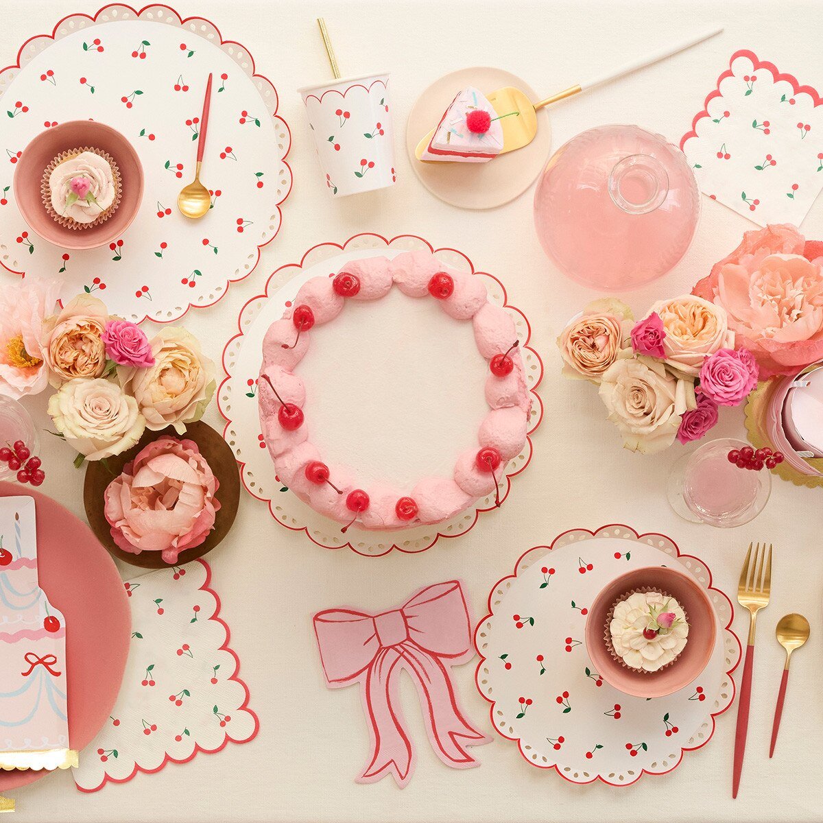 CHERRY PATTERN NAPKINS - OTHERLETTERS