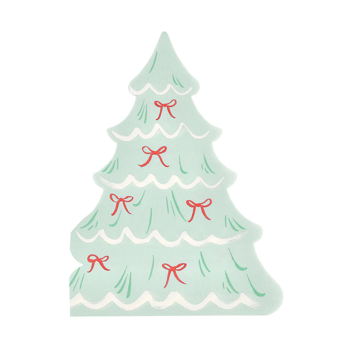 CHRISTMAS TREE WITH BOW NAPKINS