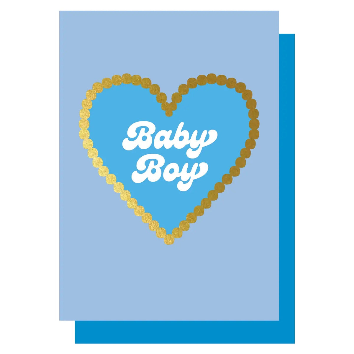 BLUE BABY BOY HEART | CARD BY LUCKY INK - OTHERLETTERS
