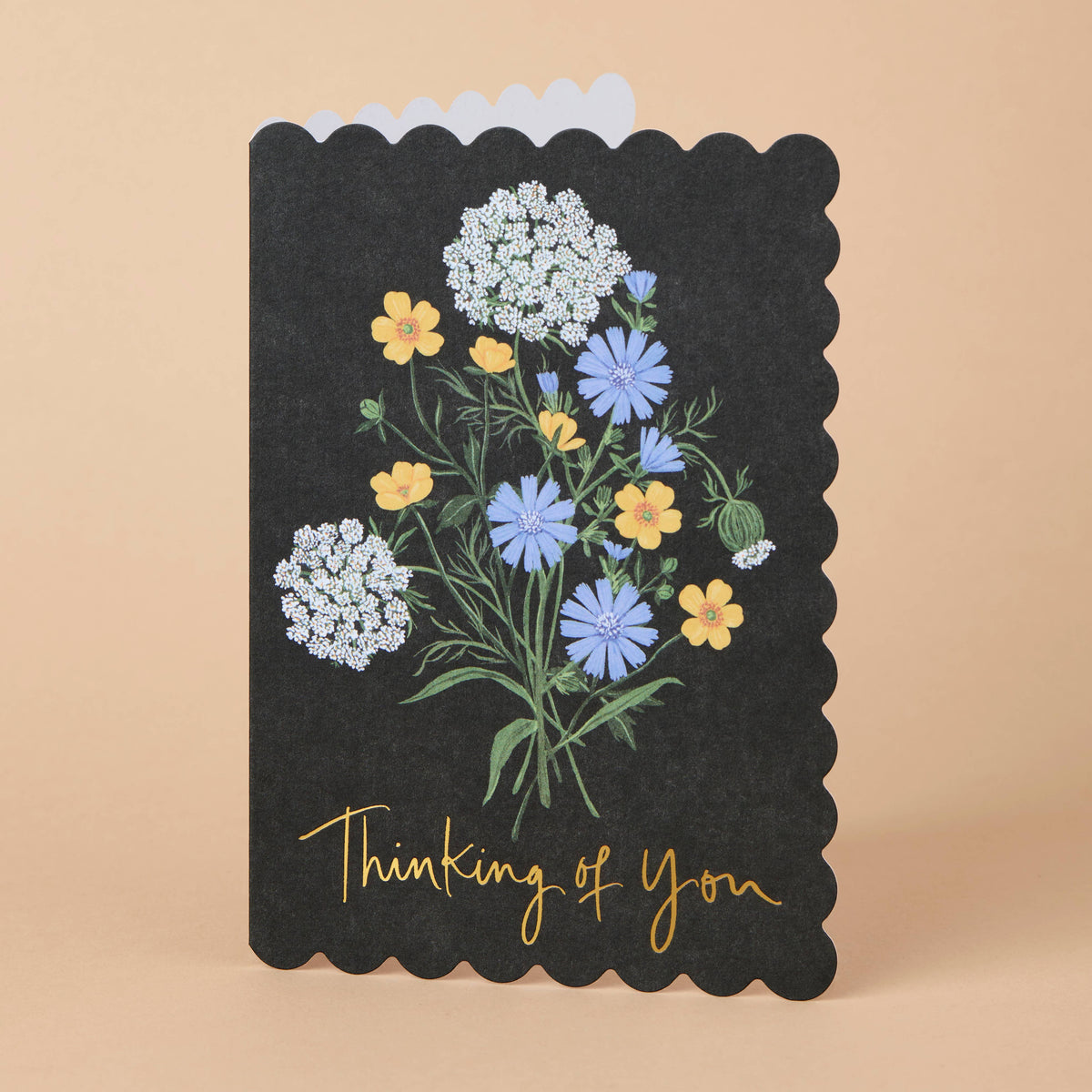 Another view of the gouache floral Thinking of You card by Gabrielle & Celine