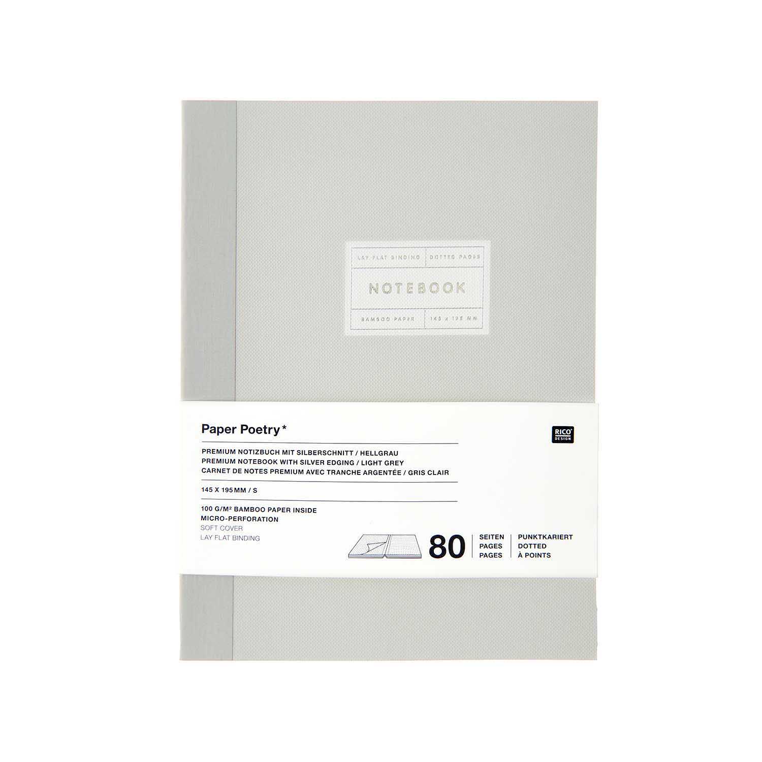 LAY FLAT NOTEBOOK | LIGHT GREY (S) - OTHERLETTERS
