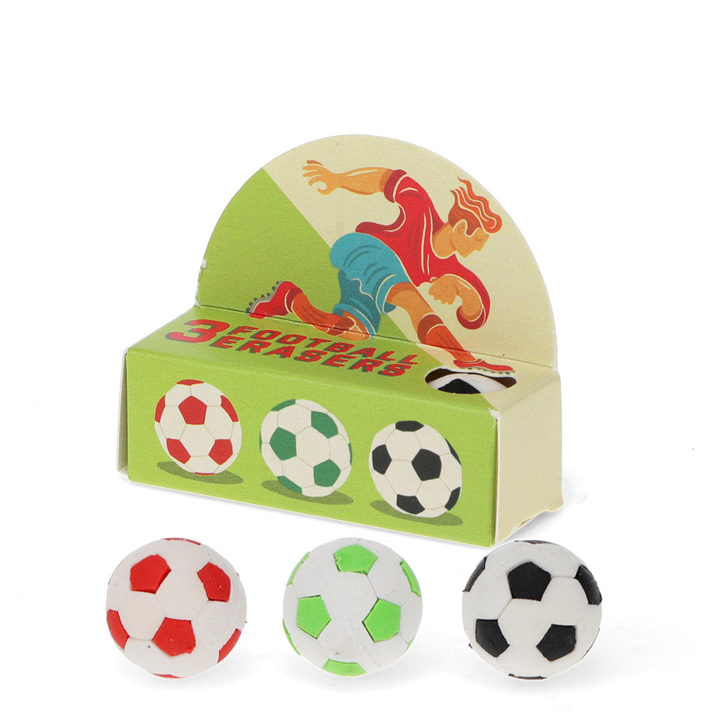 MINI FOOTBALL ERASERS (SET OF 3)