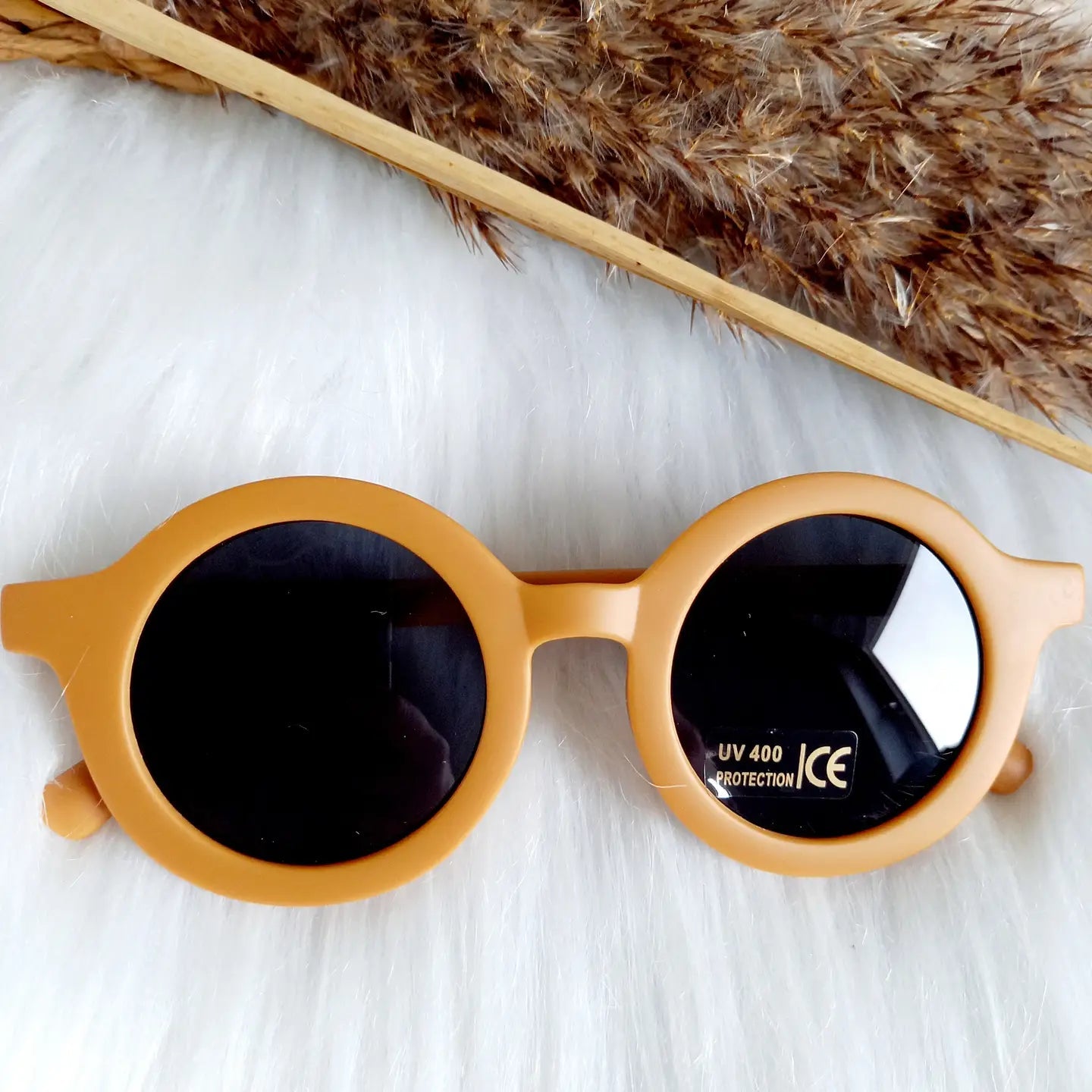 RETRO KIDS SUNGLASSES | CARAMEL - OTHERLETTERS