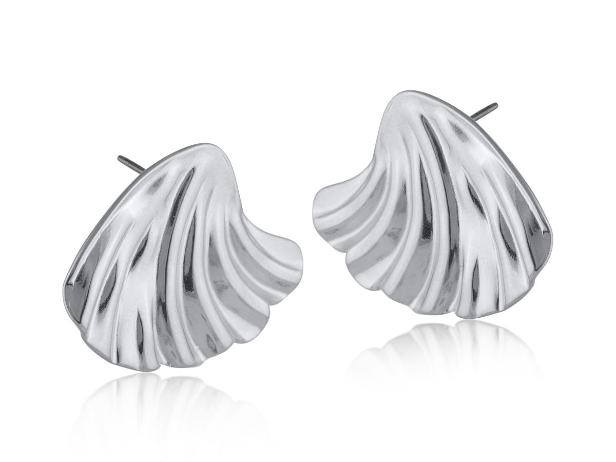 SILVER MIRA WAVE EARRINGS - OTHERLETTERS