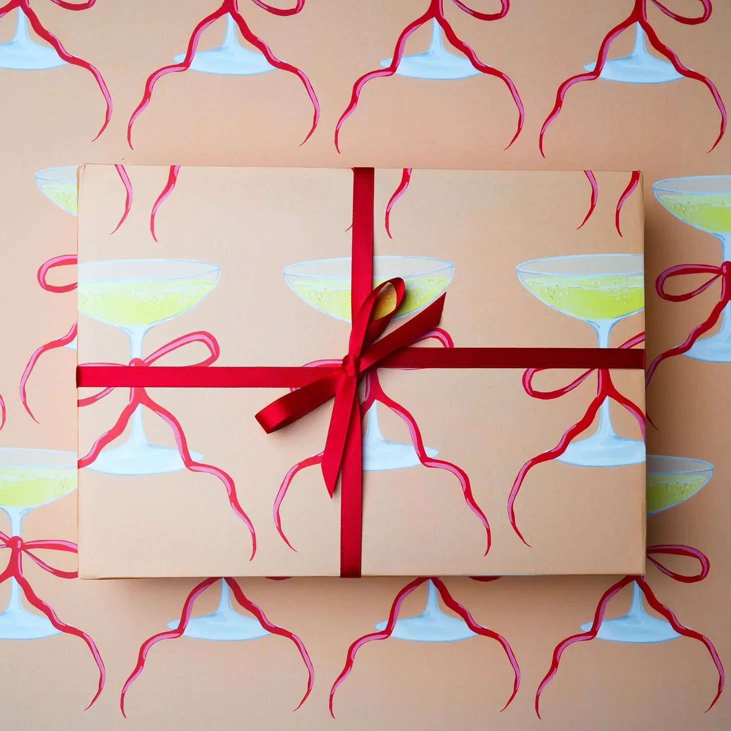 Chin Chin print gift wrap, 3 rolled sheets