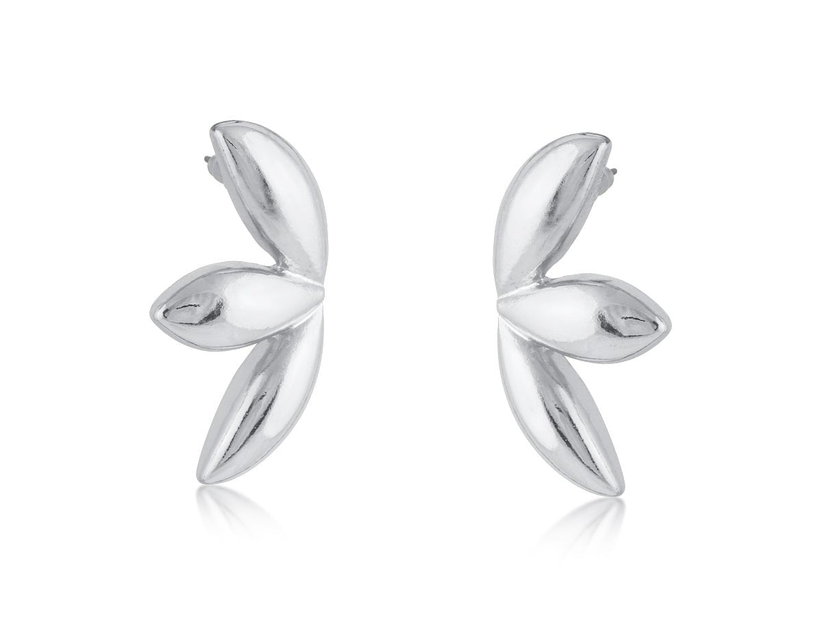 YVONNE LIQUID WINGED EARRINGS | SILVER - OTHERLETTERS