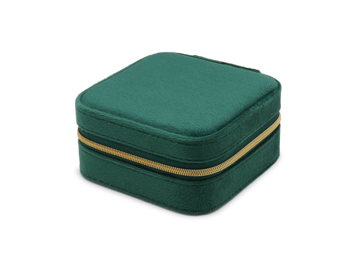 DIANA SQUARE SMALL JEWELLERY BOX | GREEN - OTHERLETTERS