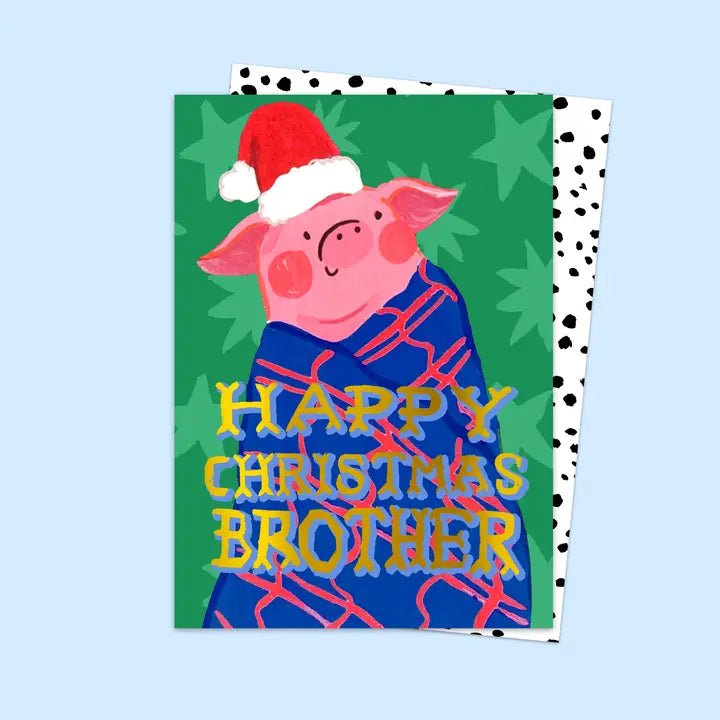 HAPPY CHRISTMAS BROTHER | CARD BY ELAENOR BOWMER - OTHERLETTERS