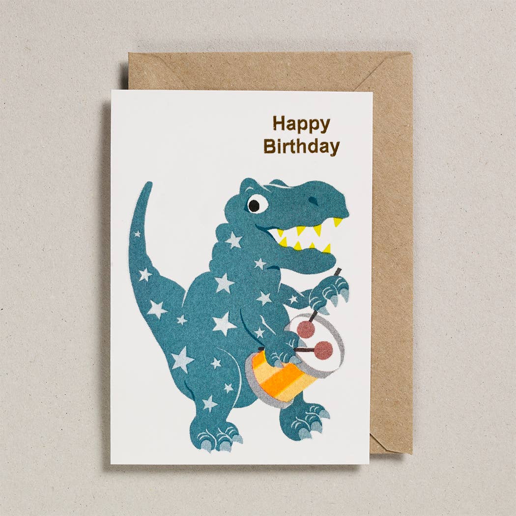 T-REX DINOSAUR KIDS BIRTHDAY | CARD BY PETRA BOASE
