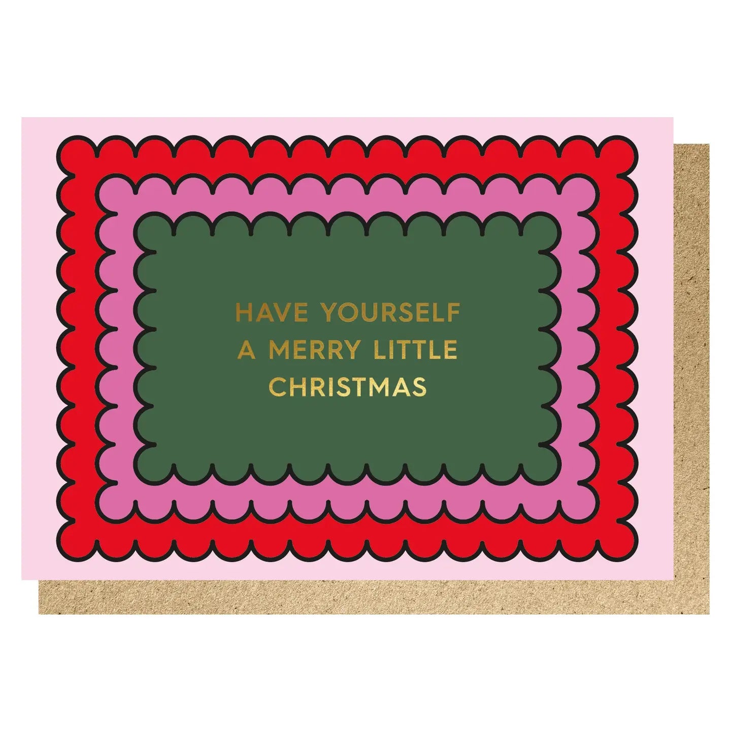 HAVE YOURSELF A MERRY LITTLE CHRISTMAS (POP ART BOARDER) | CARD BY LUCKY INK - OTHERLETTERS