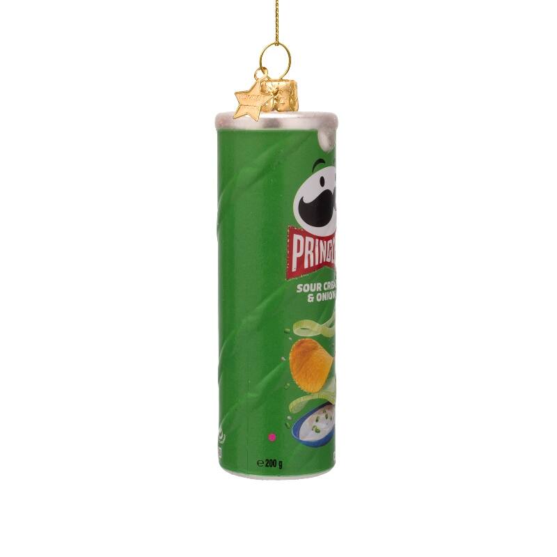 GREEN PRINGLES GLASS TREE DECORATION - OTHERLETTERS