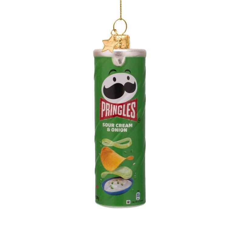 GREEN PRINGLES GLASS TREE DECORATION - OTHERLETTERS