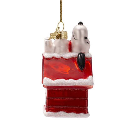 SNOOPY LAYING ON DOG HOUSE TREE ORNAMENT - OTHERLETTERS