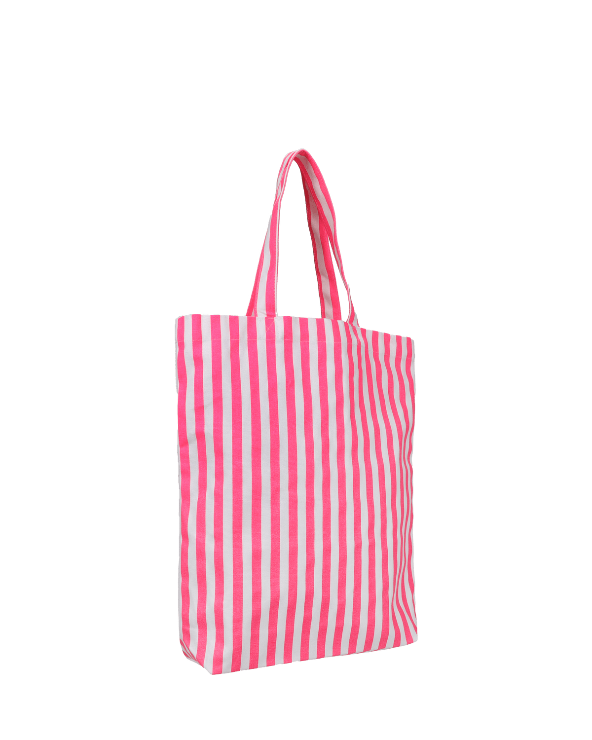 STRIPED HEAVY COTTON BAG | NEON PINK & WHITE - OTHERLETTERS
