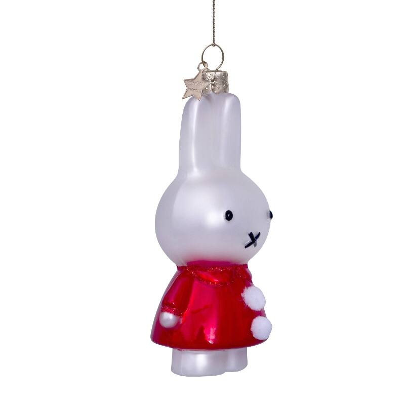 MIFFY WITH SANTA DRESS GLASS TREE DECORATION - OTHERLETTERS