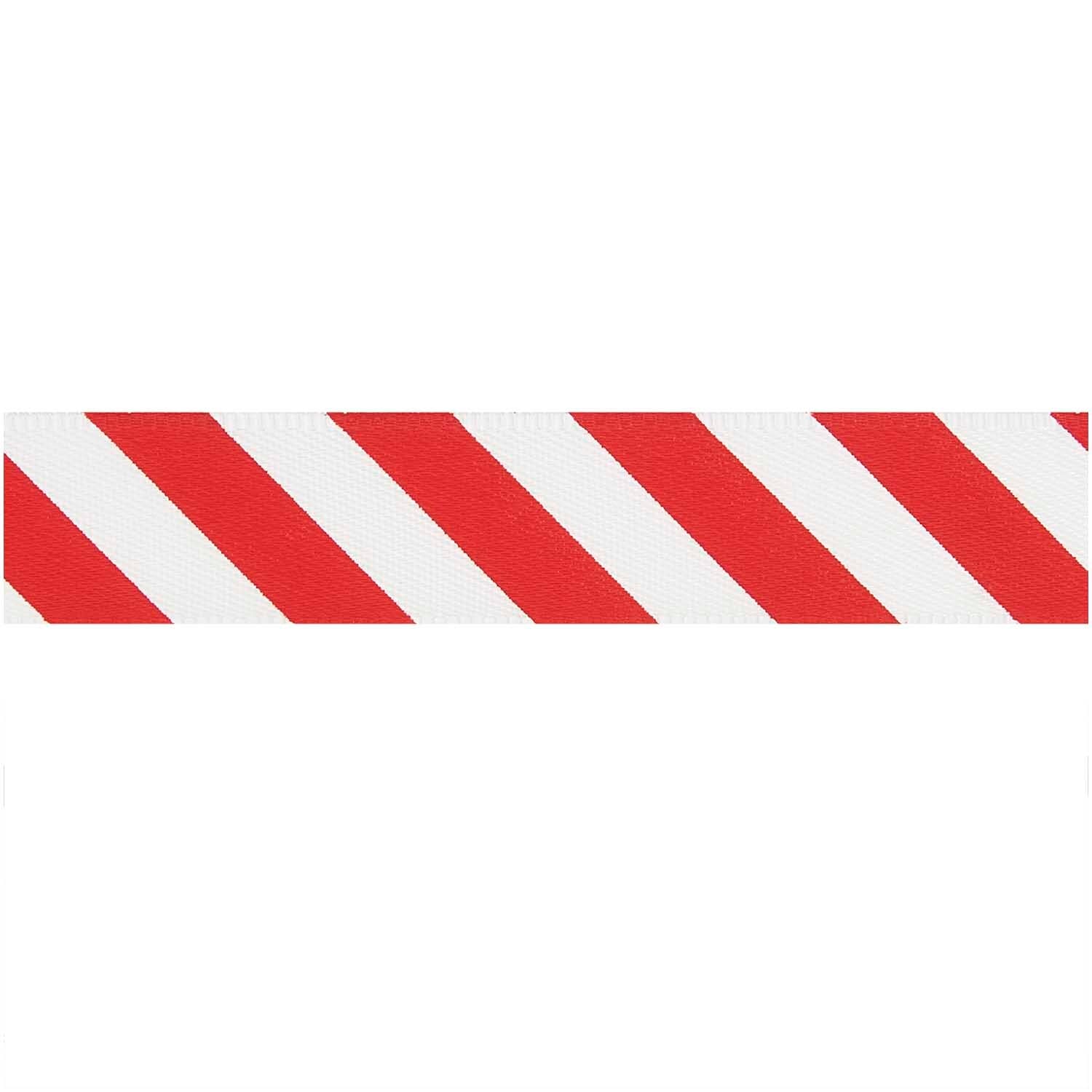 SATIN RIBBON STRIPES | RED/ WHITE 16mm - OTHERLETTERS