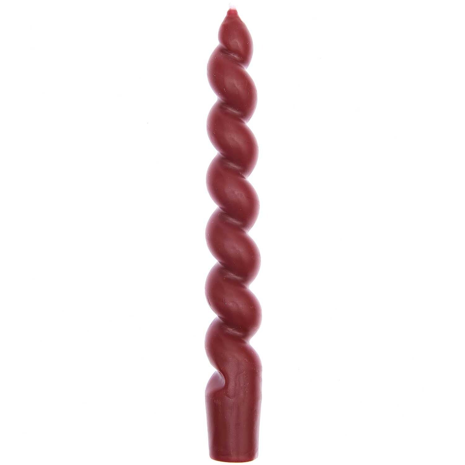 SHORT SPIRAL CANDLE | DARK RED - OTHERLETTERS