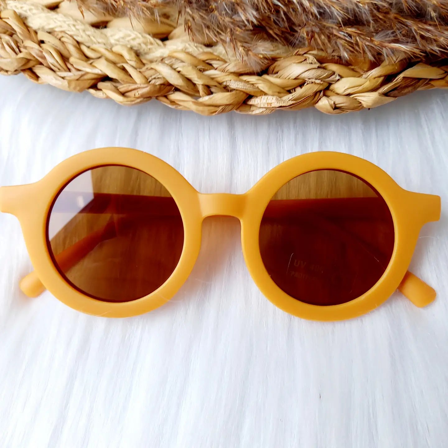 RETRO KIDS SUNGLASSES | MUSTARD - OTHERLETTERS