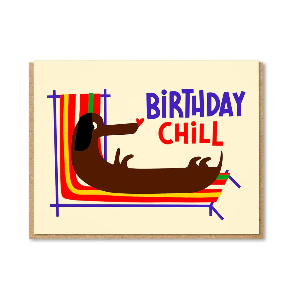 DECK CHAIR DACHSHUND | CARD BY 1973 - OTHERLETTERS