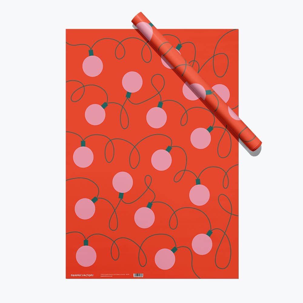 CHRISTMAS LIGHTS 3 SHEETS ROLLED | WRAP BY GRAPHIC FACTORY - OTHERLETTERS
