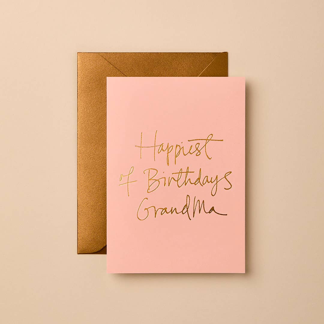 HAPPIEST OF BIRTHDAYS GRANDMA (PETAL PINK) | CARD BY GABRIELLE & CELINE - OTHERLETTERS