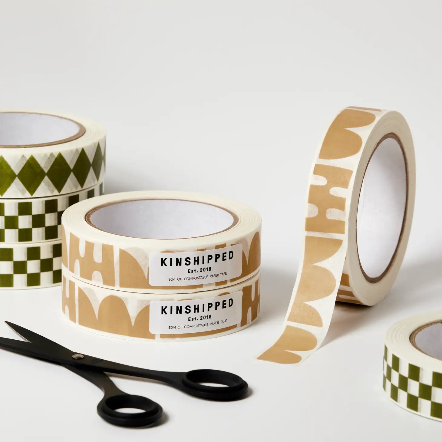 TAUPE SHAPES PAPER TAPE BY KINSHIPPED
