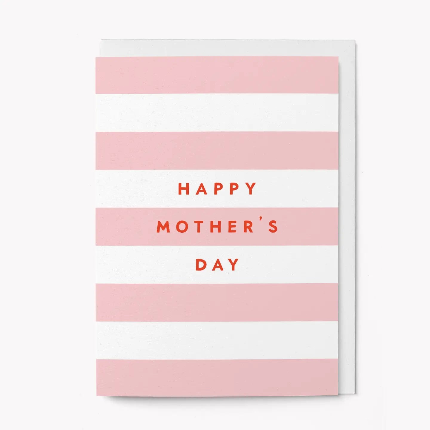 HAPPY MOTHER'S DAY PINK & WHITE STRIPE | CARD BY GRAPHIC FACTORY - OTHERLETTERS