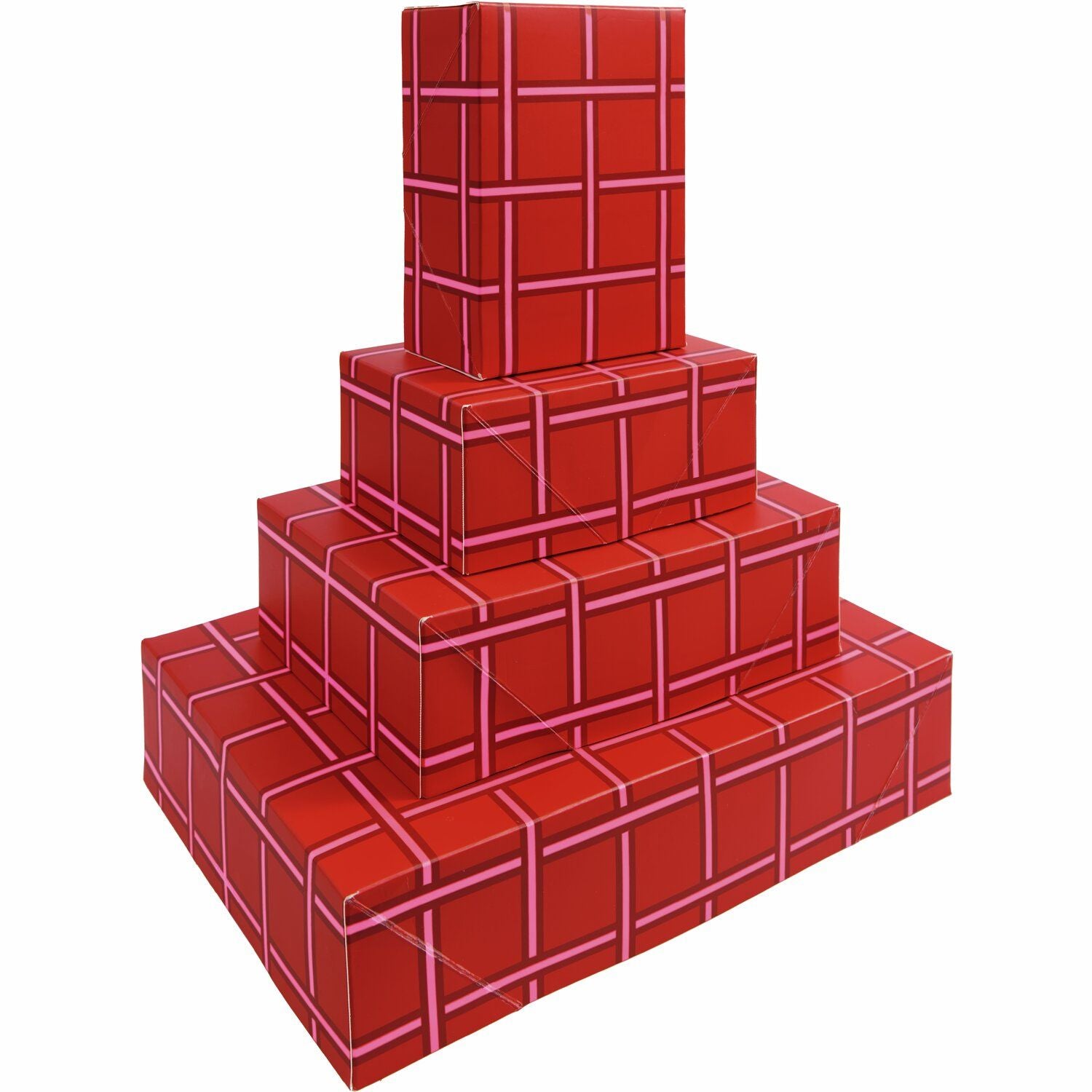 PAPER BOX SET | RED GRID - OTHERLETTERS