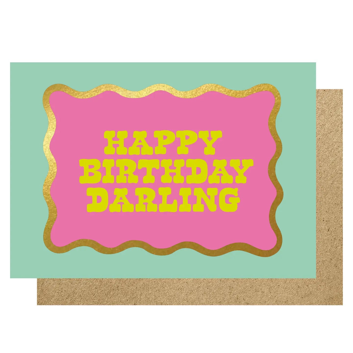 HAPPY BIRTHDAY DARLING SCALLOP | CARD BY LUCKY INK - OTHERLETTERS