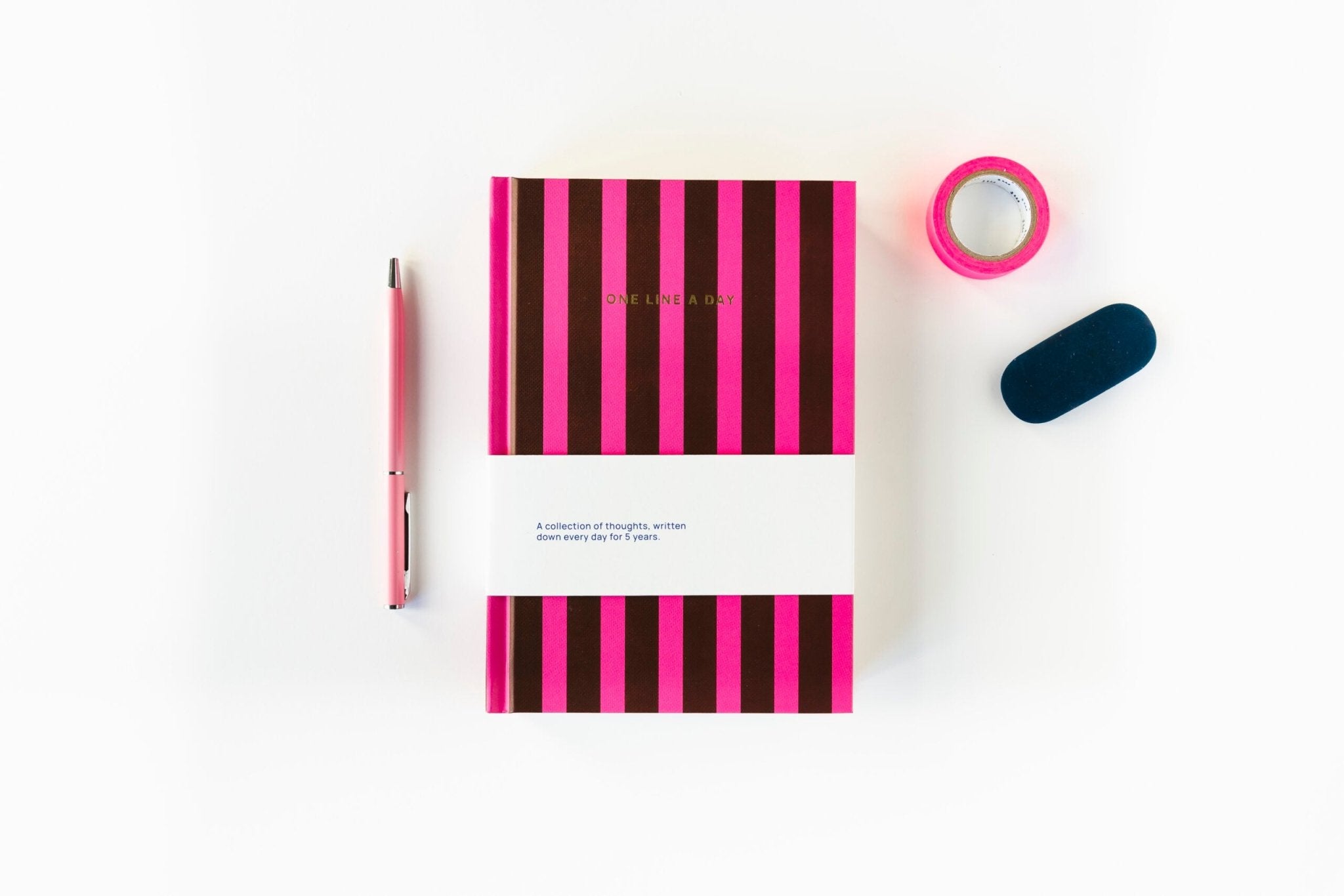 ONE LINE A DAY JOURNAL | PINK STRIPE - OTHERLETTERS