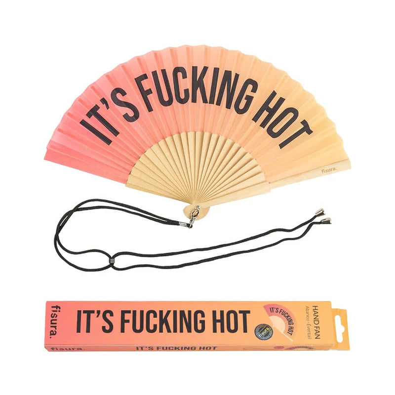 SUNSET GRADIENT "IT'S FUCKING HOT" HAND FAN