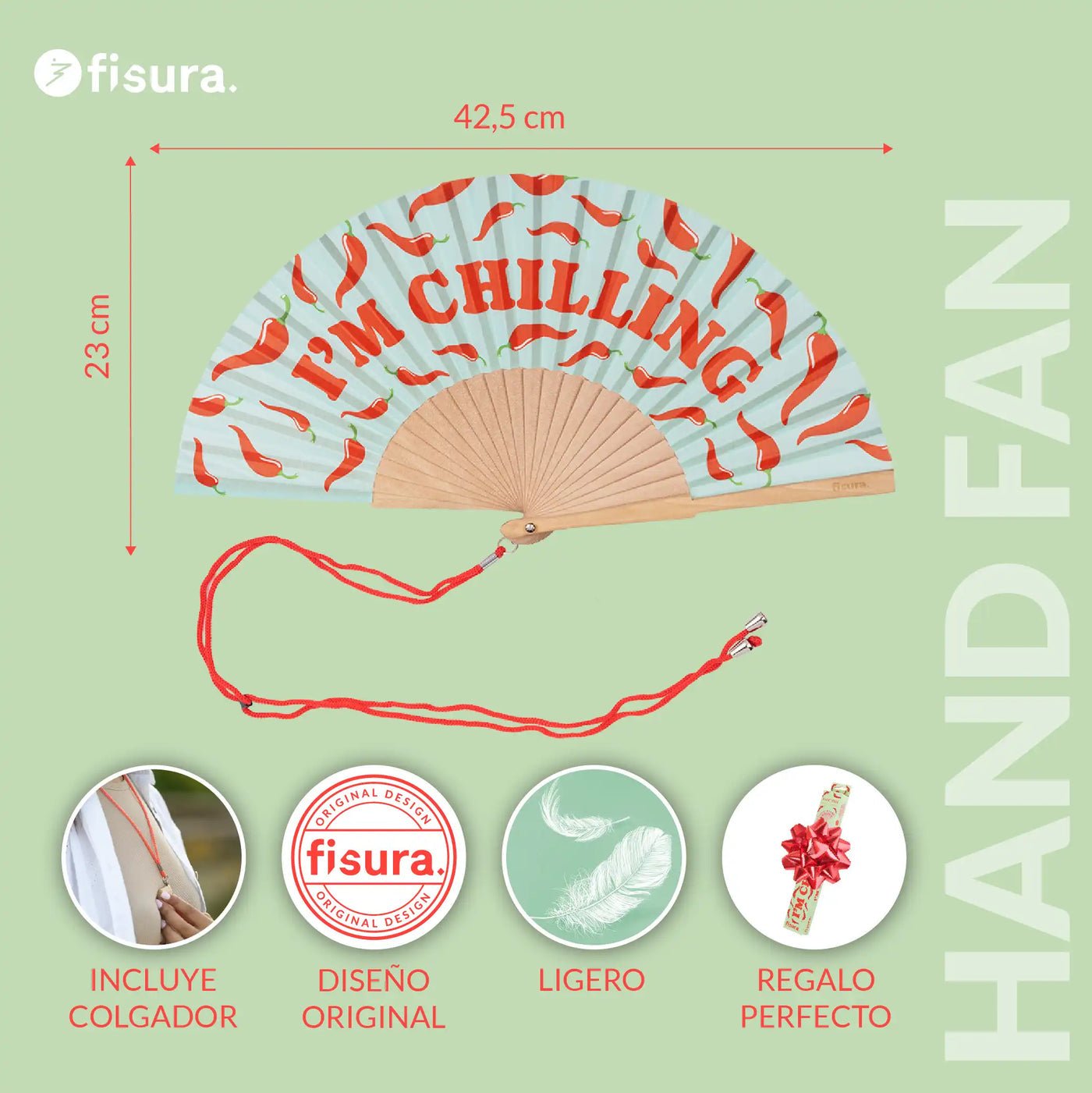 MINT 'I'M CHILLING' HAND FAN - OTHERLETTERS