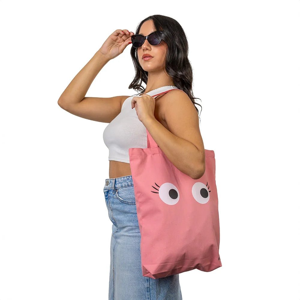 PINK EYES COTTON TOTE BAG - OTHERLETTERS