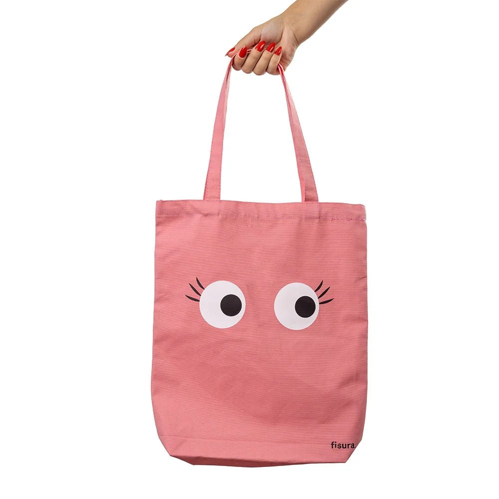 PINK EYES COTTON TOTE BAG - OTHERLETTERS