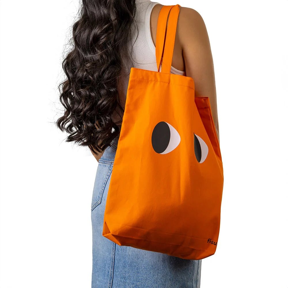 ORANGE EYES COTTON TOTE BAG - OTHERLETTERS