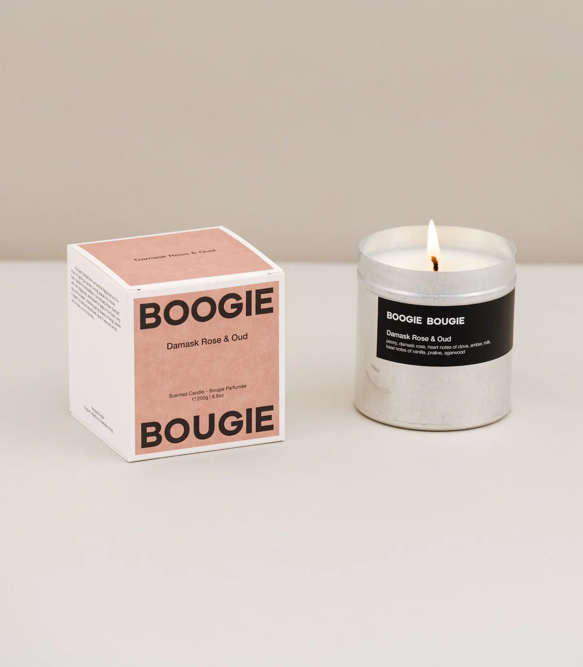 BOOGIE BOUGIE DAMASK ROSE & OUD CANDLE - OTHERLETTERS